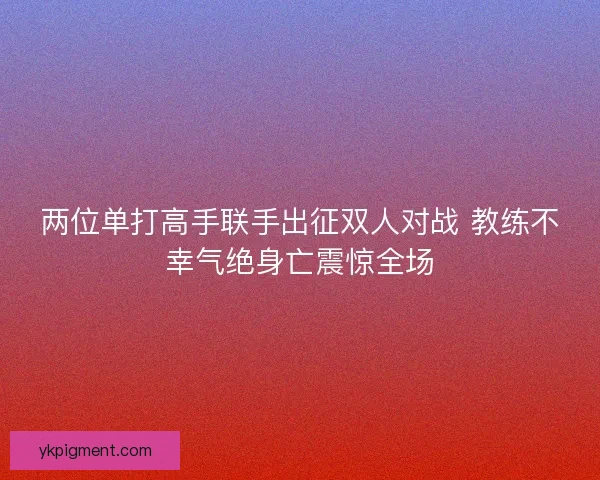 两位单打高手联手出征双人对战 教练不幸气绝身亡震惊全场 两位单打高手联手出征双人对战 教练不幸气绝身亡震惊全场